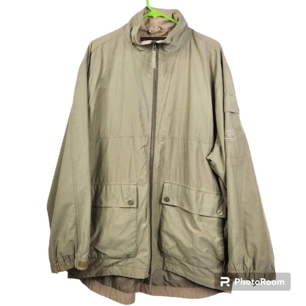 Timberland Mens Weather Gear Full Zip Bomber Jacket Size Medium